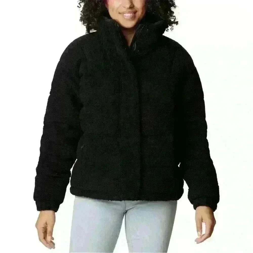 Columbia 2 XL Ruby Falls black Sherpa down novelty jacket Women’s XXL NWT